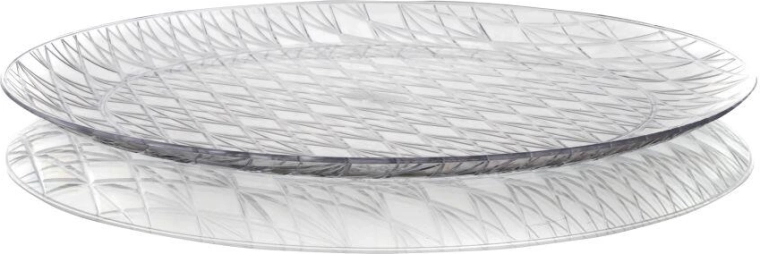 Kulatý servírovací tác ACCASA 35 cm – imitace skla