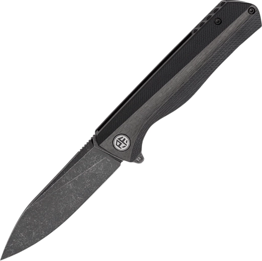 Petrified Fish Forward kapesní nůž 9 cm, Black Stonewash, G10 a uhlíkové vlákno
