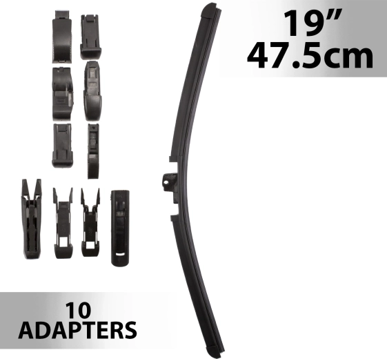 Stěrač Carguard 19 palců / 47,5 cm s 10 adaptéry