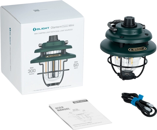 Olight Olantern Classic Mini přenosná kempingová lucerna Forest Green, dobíjecí