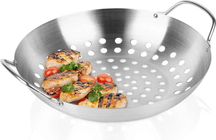 Vilde perforovaný grilovací koš z nerezové oceli 28 cm