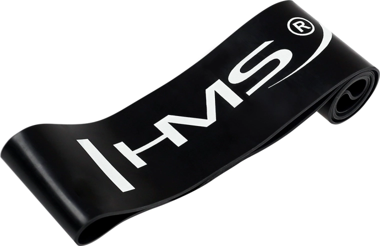 Fitness guma HMS GU04 černá – odporová smyčka 18–25 kg