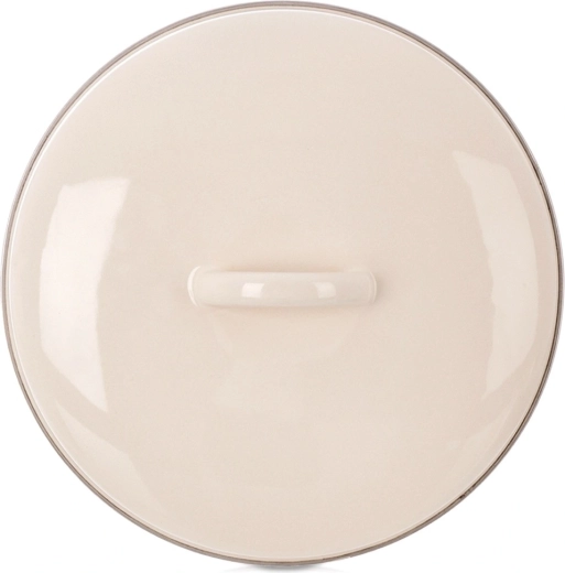 Smaltovaná krémová poklice 23 cm
