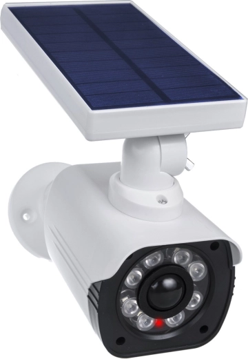 Solární atrapa bezpečnostní kamery s LED osvětlením
