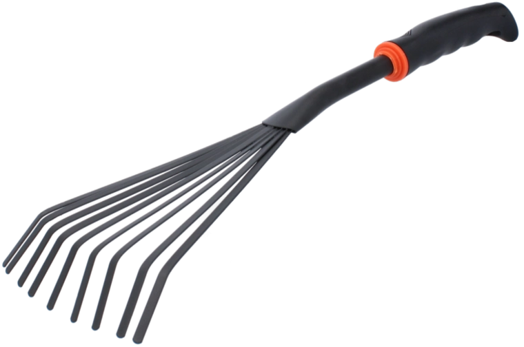 Ruční zahradní hrábě 35 × 12 cm, černé