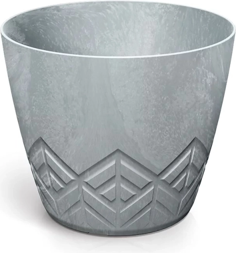 Plastový květináč s betonovým efektem 17,8 cm