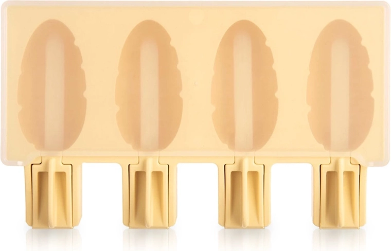 Silikonová forma na nanuky s víčkem žlutá