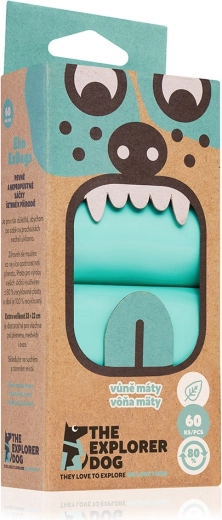 Explorer Dog sáčky na psí exkrementy s vůní máty – recyklované, 60 ks