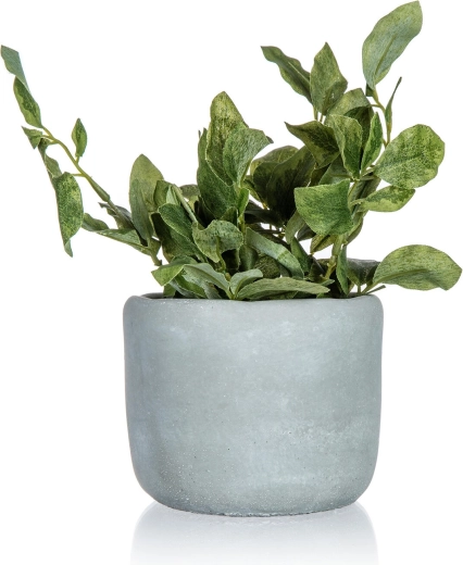 Umělá zelená rostlina v betonovém květináči 20 cm GREENERY