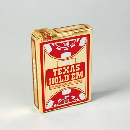 Karty na poker Texas Hold’em – plastové, velký index, 54 karet