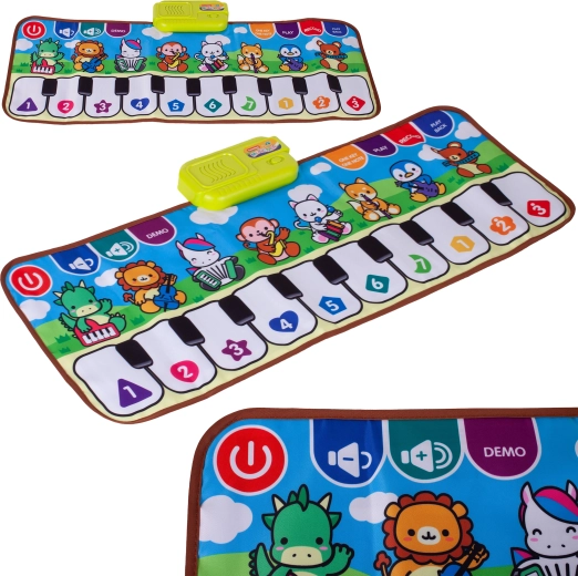 Hudební podložka piano se zvířátky 79 × 31 cm