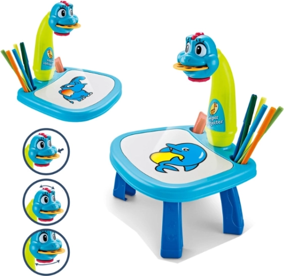 Multifunkční dětský projektor na kreslení – modrý dinosaurus