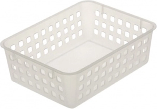 Plastový košík mini, transparentní, 18,3 × 14 × 6,2 cm
