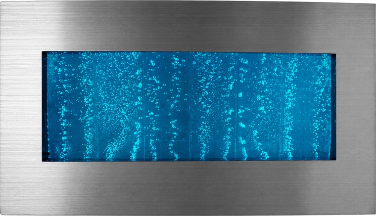Závěsná bublinková vodní stěna s RGB LED osvětlením 95 × 55 × 11,5 cm