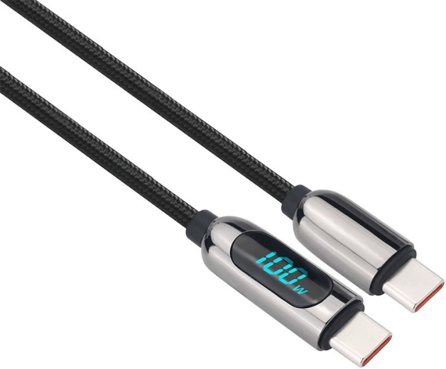 Solight usb-c kabel s displejem usb-c – usb-c 100 w 2 m - 1 kus