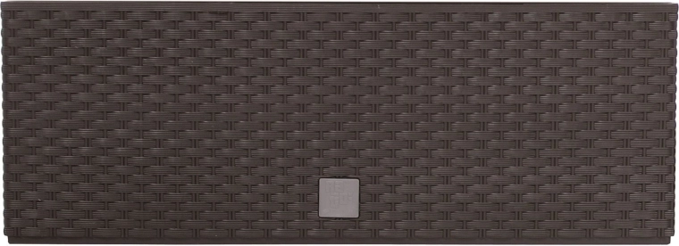 Plastový ratanový truhlík s vkladem 58 cm, umbra