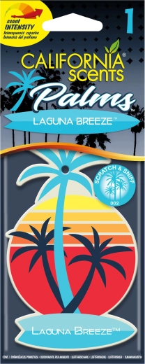 Závěsná vůně do auta CALIFORNIA SCENTS Laguna Breeze – palmy