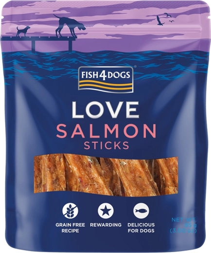 Fish4Dogs love lososové tyčinky pro psy 85 g