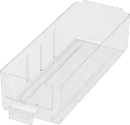 Malá plastová krabička S s přepážkami 13,8 × 5,2 × 3,5 cm