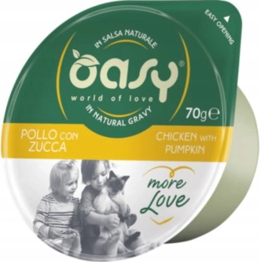 Oasy More Love kuřecí s dýní – kelímek 70 g