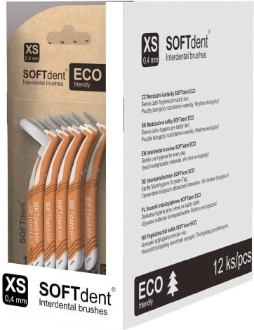 Softdent eco mezizubní kartáčky 0,4 mm XS zahnuté