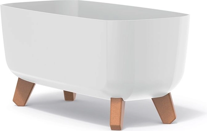 Plastový květináč na nožičkách Gracia Case 39 cm bílý
