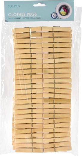 Bambusové kolíčky na prádlo 100 ks