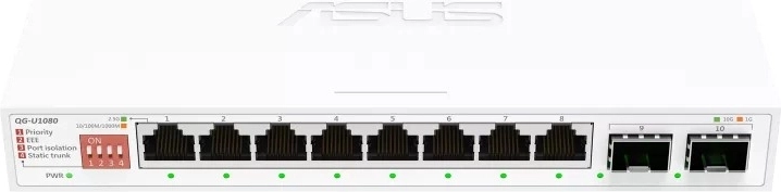 Neřízený přepínač 8× 2.5G + 2× 10G SFP+ QG-U1080