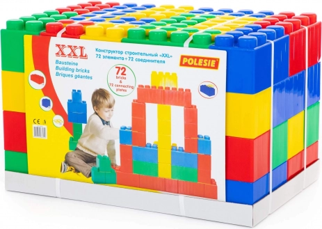 Velká stavebnice XXL kostky – 72 dílů