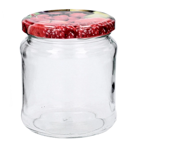 Skleněná dóza 460 ml s dekorativním šroubovacím víčkem 82 mm