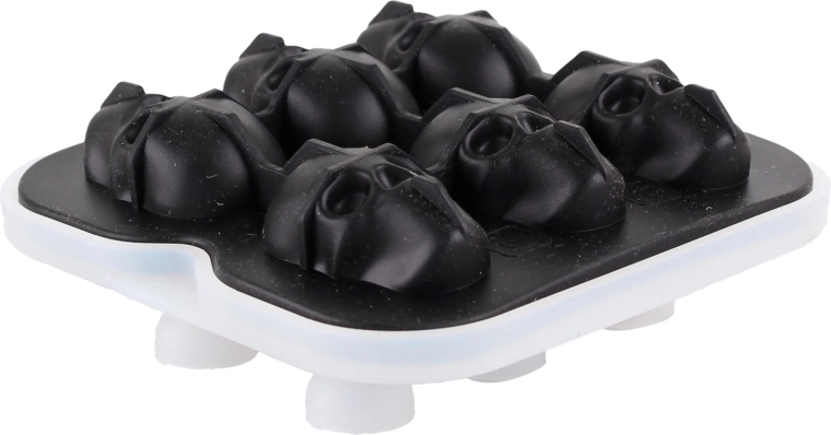 Silikonová forma na led – lebky, 6 kostek