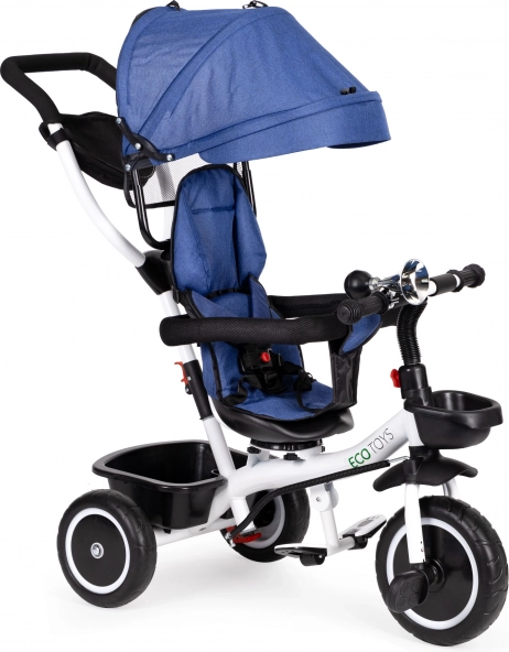 Dětská tříkolka s otočným sedadlem ECOTOYS modrá
