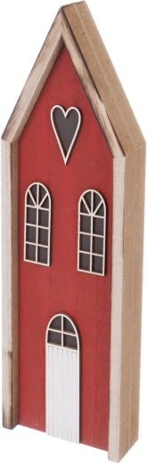 Dekorativní dřevěný domeček červený 30 cm