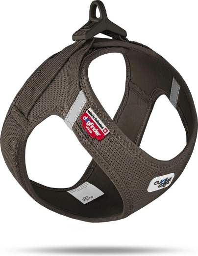 Curli postroj pro psy Air-Mesh hnědý, velikost L (8–13 kg)