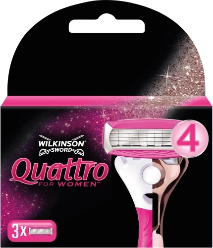 Náhradní hlavice Wilkinson Quattro for Women Rosegold 3 ks