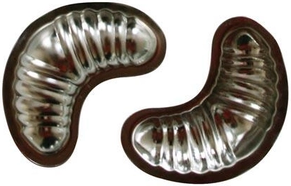 Formičky na rohlíčky malé, 20 ks, pocínovaný plech