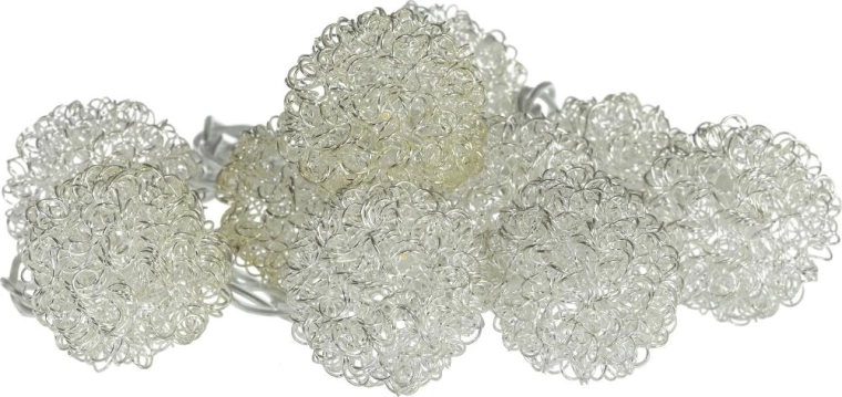 Světelná girlanda Retlux s drátěnými koulemi a 10 LED