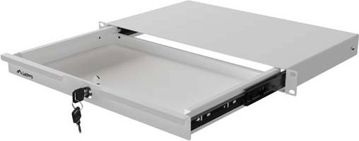 Lanberg uzamykatelná zásuvka do racku 19" 1U, 270 mm, šedá
