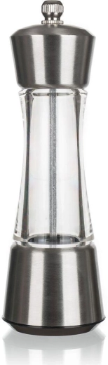 Mechanický mlýnek na koření CULINARIA nerez/akryl 17 cm