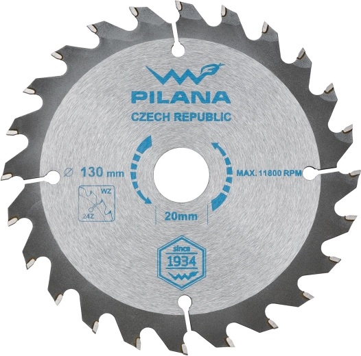 Pilový kotouč PILANA 130 mm, 24 zubů, WZ, SK karbid