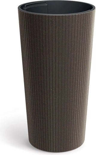Květináč Lamia Slim Eco Wood 30 cm káva