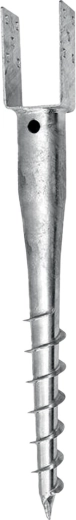 Zemní vrut s U patkou 700 × 110 × 60 × 100 mm, žárově zinkovaný