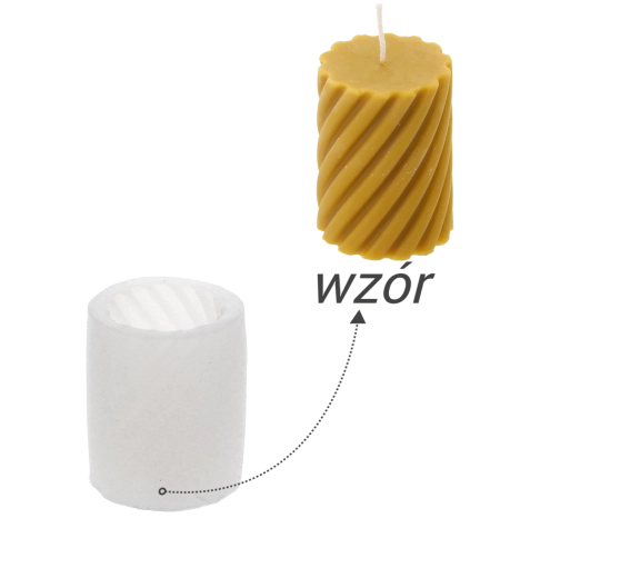 Silikonová forma na svíčky spirála