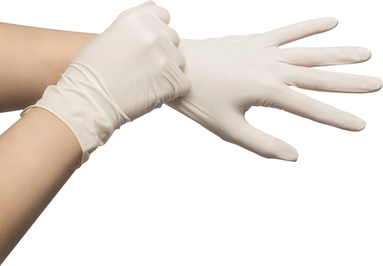 Jednorázové latexové rukavice velikost L, 10 kusů