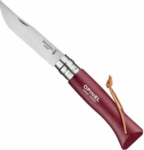 Opinel N°08 Trekking burgundy – kapesní nůž 8,5 cm, bukové dřevo