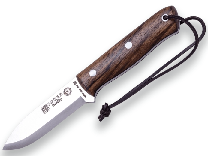 Joker Nordico outdoorový nůž 10 cm, ořechové dřevo, kožené pouzdro