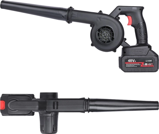 Silný akumulátorový ruční foukač a vysavač listí 2v1, 48V Li‑ion