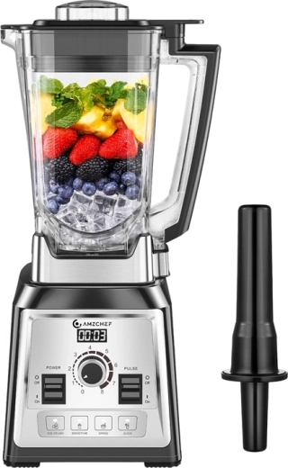 AMZCHEF stolní mixér s nádobou 2000 W, 2 l