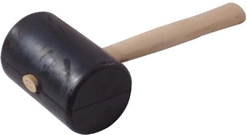 Gumová palička 90 mm s dřevěnou rukojetí – česká výroba