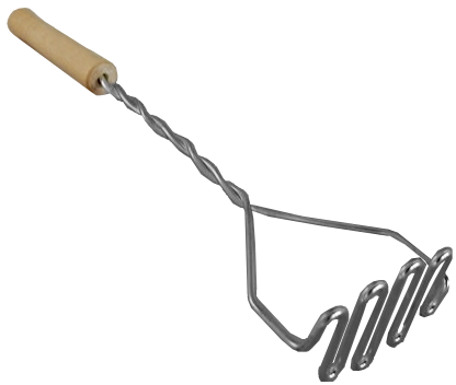 Palička na brambory z nerezu s dřevěnou rukojetí Tarmex